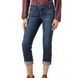 3 for $30 | Lucky Brand Brook Crop Jeans in Dark Wash Denim